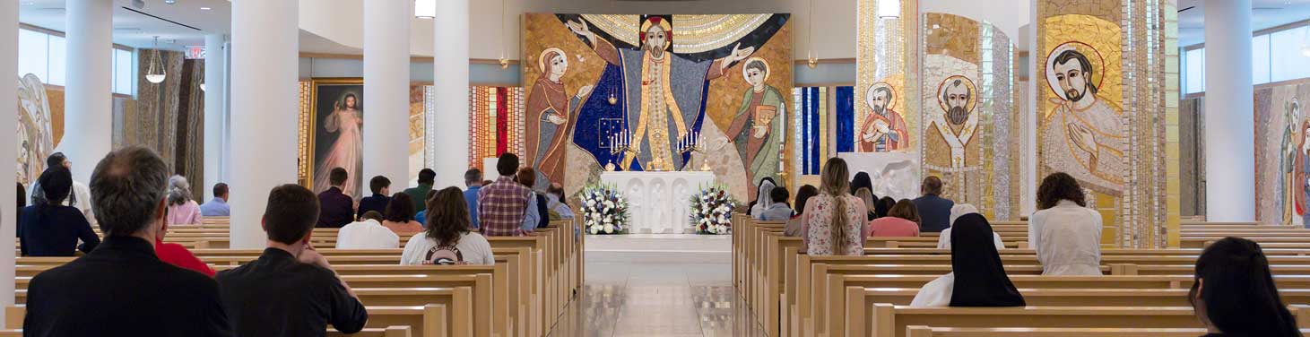 Mosaic of Jesus and the Blessed Sacrament at the JPII Shrine